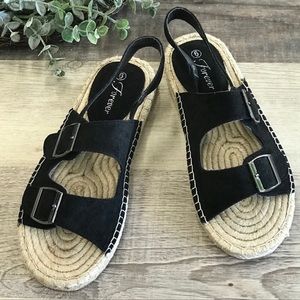 Summer Vibes Espadrille Sandal Black